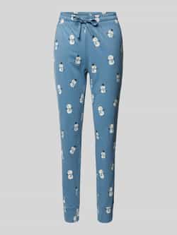 Jake*s Casual Tapered fit pyjamabroek met motiefprint
