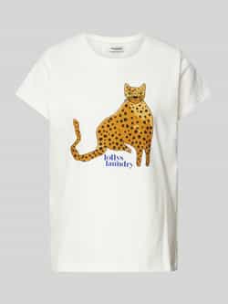 LOLLYS LAUNDRY T-shirt met labelprint model 'Roma'
