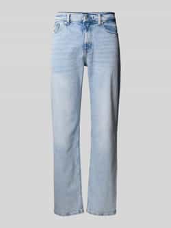 Tommy Jeans Slim fit jeans van katoenmix met labelpatch model 'RYAN'