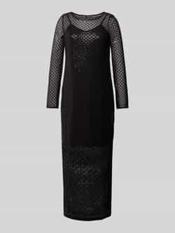 Vero Moda Loose fit jurk met pailletten en rastermotief van pailletten op mesh model 'SAFINA'