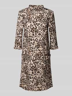 Marc Cain Knielange jurk met all-over dierenprint