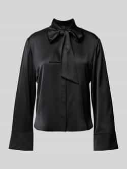 Marc Cain Regular fit strikblouse met blinde knoopsluiting