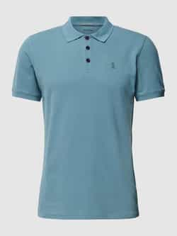 NO EXCESS Poloshirt met logodetail