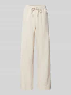 NEO NOIR Straight fit linnen broek met steekzakken model 'Sonar'