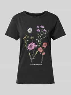 Only Regular fit T-shirt van zuivere katoen met motiefprint model 'LUCY LIFE'