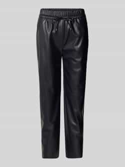 Marc Cain Stoffen broek in leerlook