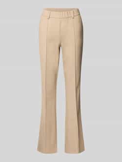 TONI Flared stoffen broek met vaste persplooien model 'Jenny'
