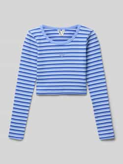 Roxy Kort shirt met lange mouwen in riblook