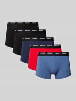 HUGO Boxershort met elastische band met label in een set van 5 stuks