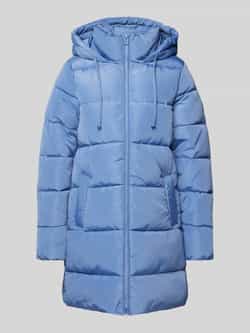 Tom Tailor Comfort fit gewatteerde lange jas met capuchon en opstaande kraag