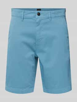 Hugo Boss Blauwe Bedrukte Chino Shorts Blue Heren