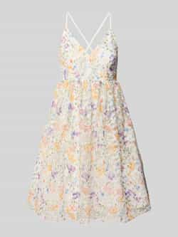 YAS Knielange jurk met V-hals model 'LEANNA'