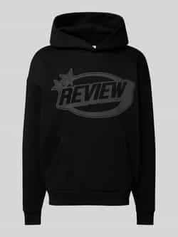 REVIEW Hoodie met labelprint