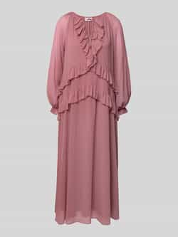 Jake*s Collection Midi-jurk van chiffon met volants