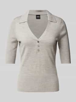 Boss Gebreide top met platte kraag model 'Fatirame'