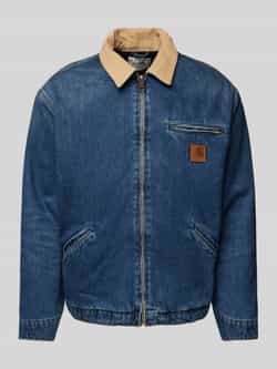 Carhartt WIP Denim ritsjas met fluwelen kraag Blue Heren