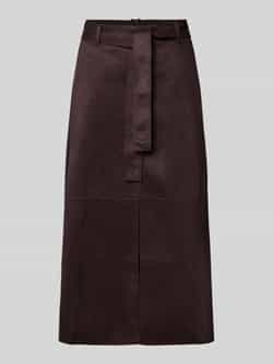 Zero Midirok in leerlook met strikceintuur
