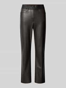 CAMBIO Bootcut broek in leerlook model 'FELICE'