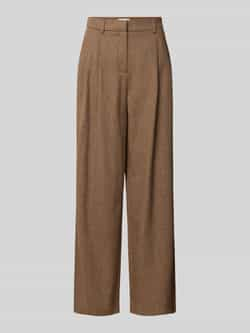 MSCH Copenhagen Wide leg stoffen broek met bandplooien model 'Jennabella'