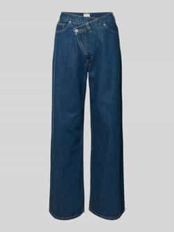 Jake*s Casual Jeans met asymmetrische knoopsluiting