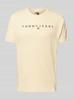 Tommy Jeans Regular fit T-shirt van puur katoen met labelstitching