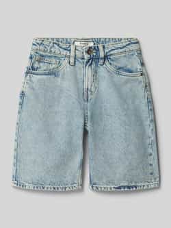 Garcia relaxed denim short light blue denim