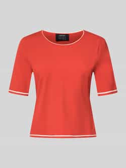 Marc Cain Gebreid shirt van viscosemix met ronde hals