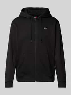 TOMMY JEANS Sweatshirt TJM REG S FLAG ZIP FLEECE THRU met geborduurd merklogo op borsthoogte