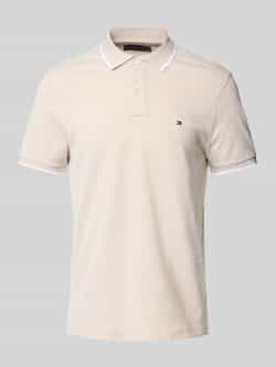 Tommy Hilfiger Regular fit poloshirt van een mix van katoen en linnen