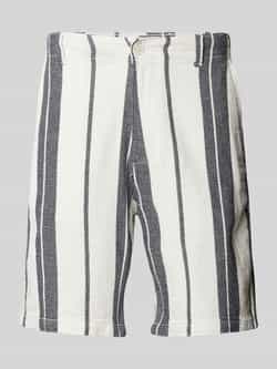 SELECTED HOMME gestreepte regular fit short SLHREGULAR sky captain bright white