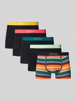 Paul Smith Boxershort met elastische band met logo in een set van 5 stuks