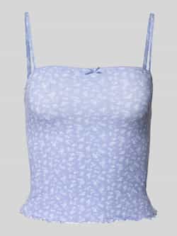 Review Korte top met sierstrik