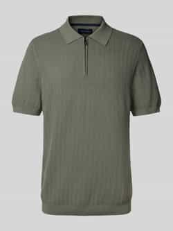 Christian Berg Men Regular fit poloshirt met korte ritssluiting