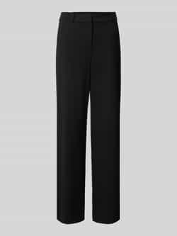 Comma Straight leg stoffen broek met riemlussen