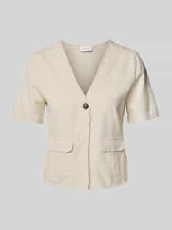 Vila Regular fit blouse met knoopsluiting en klepzakken