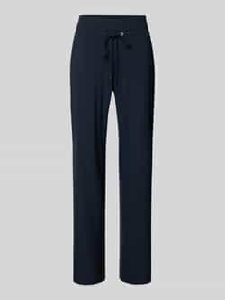 RAFFAELLO ROSSI Straight fit stoffen broek met structuurmotief model 'CANDICE'