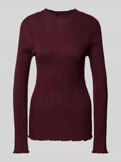 Gina Tricot Gebreide pullover van viscosemix met geschulpte zoom