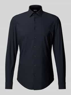 Jake*s Slim fit zakelijk overhemd met effen structuur