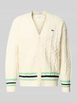 Lacoste Relaxed fit gebreid jack van wolmix