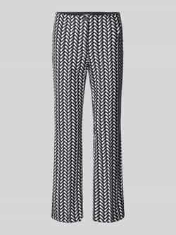 CAMBIO Broek met all-over motief en elastische band
