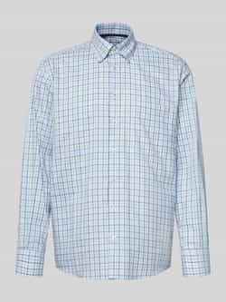 Eterna Comfort fit zakelijk overhemd van katoen met kentkraag