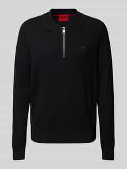 HUGO Regular fit poloshirt met structuurmotief model 'Sastoon'