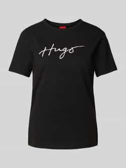 HUGO T-shirt met labelprint model 'Damacia'