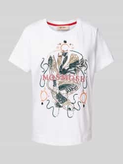 MOS MOSH T-shirt met labelprint model 'HALLIN'