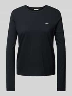 Gant Shirt met lange mouwen en labelstitching