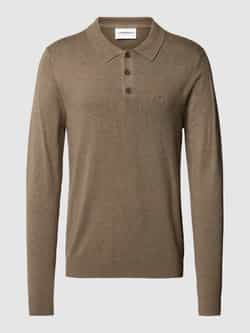 Lindbergh Gebreide pullover met korte knoopsluiting