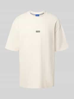 OTTO HUGO Blue T-shirt Nalono met logoprint oversized look met backprint