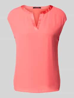 Comma Blouseshirt van viscosemix met tuniekkraag