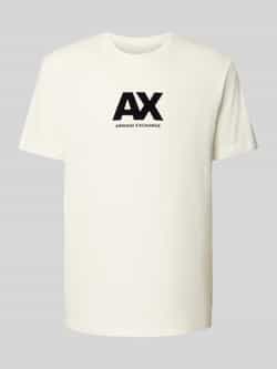 Armani Exchange Regular fit T-shirt van puur katoen met logoprint