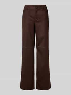 Gina Tricot Broek in leerlook met deelnaden